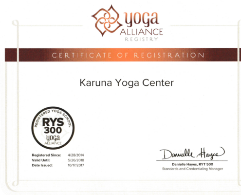 yoga alliance2 495x400 - Yin Yoga Uzmanlaşma Programı